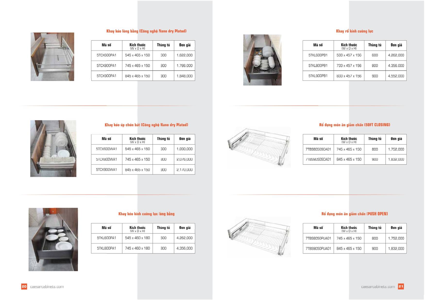 Tủ bếp CAESAR Bảng giá và Catalogue mới nhất 2025 /Page 10